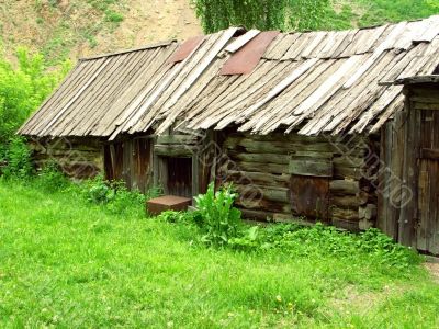 wooden ruins