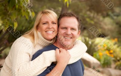 Happy Attractive Couple in the Park