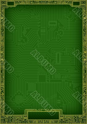 Hi-tech abstract circuit board blank frame Hi-tech abstract circuit board blank frame