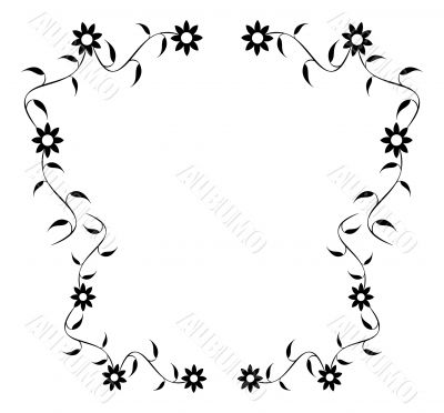 Floral pattern frame