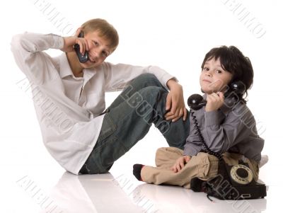 The boys with telephones The boys with telephones