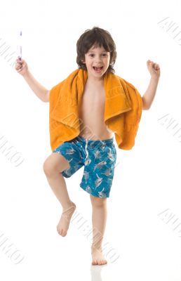 The boy with a tooth-brush The boy with a tooth-brush