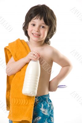 The boy with a tooth-brush The boy with a tooth-brush