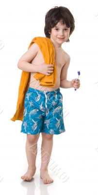 The boy with a tooth-brush The boy with a tooth-brush