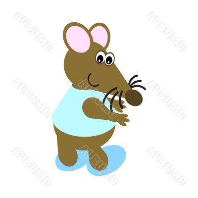 Cartoon of a Dancing Mouse