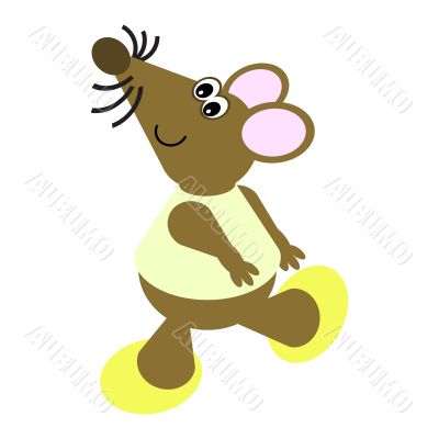 Cartoon of a Dancing Mouse