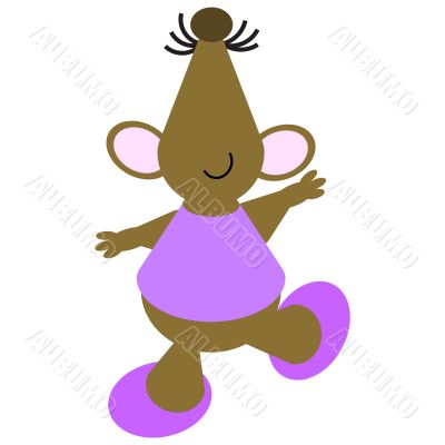 Cartoon of a Dancing Mouse