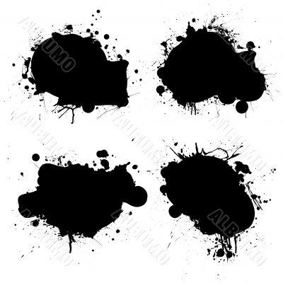 rounded ink splat black