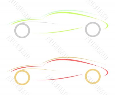 Stylized illustration of sport car