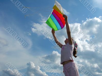 flying kite