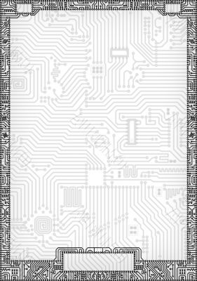 Hi-tech abstract circuit board blank frame Hi-tech abstract circuit board blank frame