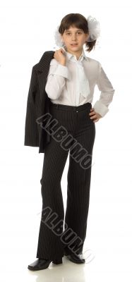 The cherry girl in a school uniform The cherry girl in a school uniform