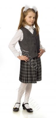 The cherry girl in a school uniform