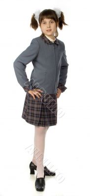 The cherry girl in a school uniform The cherry girl in a school uniform