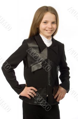 The cherry girl in a school uniform The cherry girl in a school uniform