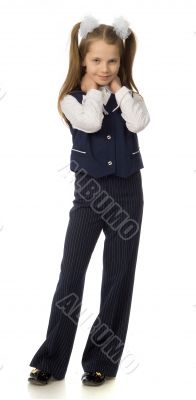The cherry girl in a school uniform The cherry girl in a school uniform