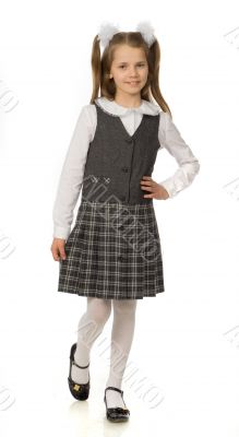 The cherry girl in a school uniform