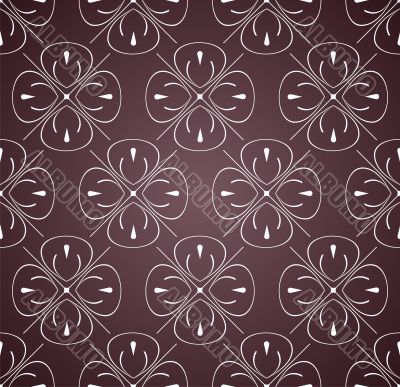 Seamless ornamental pattern on violet background