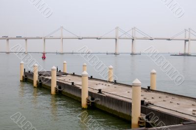 View of bridge and wharf View of bridge and wharf