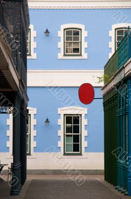 View of street and house