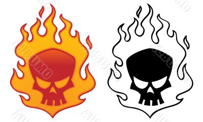 Flaming Skull