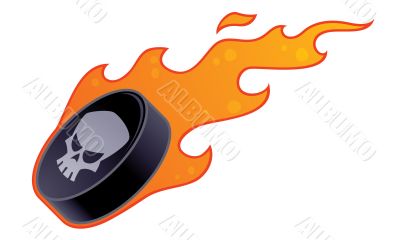 Flaming Hockey Puck