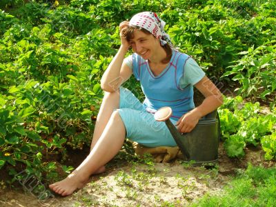 farmer resting