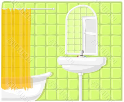 Vector illustration of bathroom