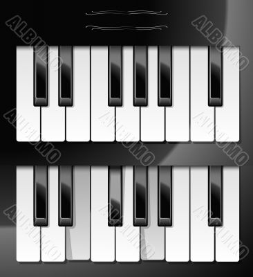 Vector illustration of piano keys