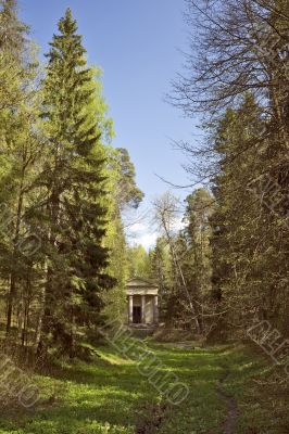 Classical building deep in the park