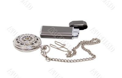 Elegant Pocket watch and lighter