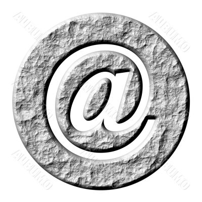 3D Stone Email Symbol 3D Stone Email Symbol