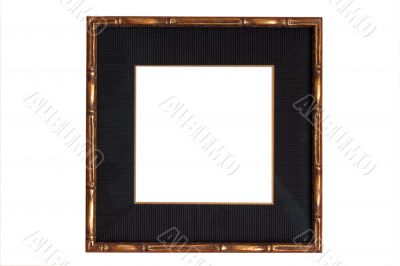 Gold Wooden Frame With Black Mat