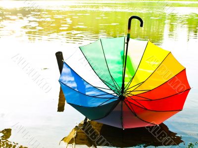 multicolored umbrella multicolored umbrella