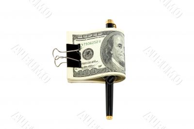 dollars and pen dollars and pen