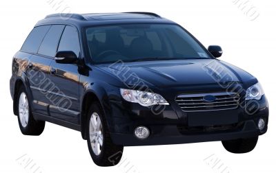 Touring on a white background