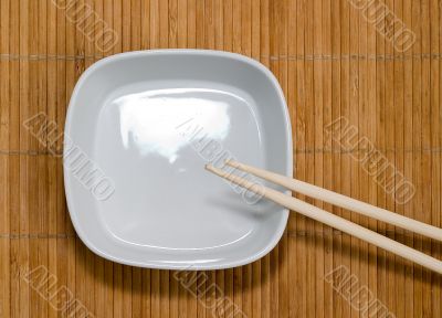 Plate and chopsticks