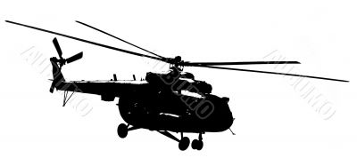 Silhouette helicopter