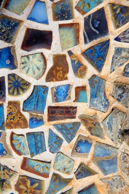 Broken mosaic tile background