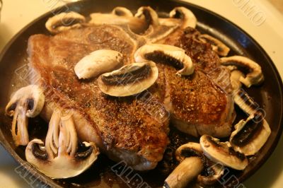 Steak and Mushrooms