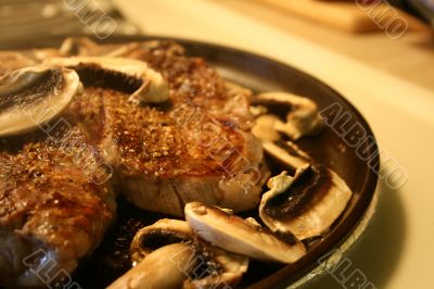 Steak and Mushrooms