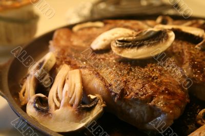 Steak and Mushrooms