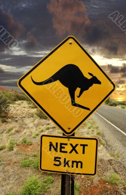 kangaroo sign,  Australia