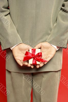 Man Holding Engagement Ring