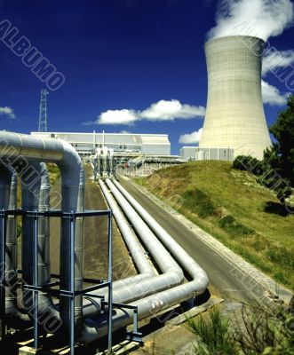 industrial plant and blue sky