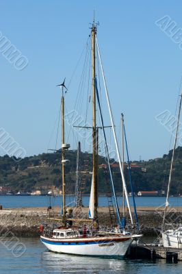 sailing boat in harbor