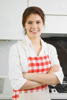 Portrait of a woman in the kitchen Portrait of a woman in the kitchen