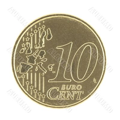 Uncirculated 10 Eurocent new map