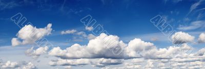 Cloudy blue summer sky