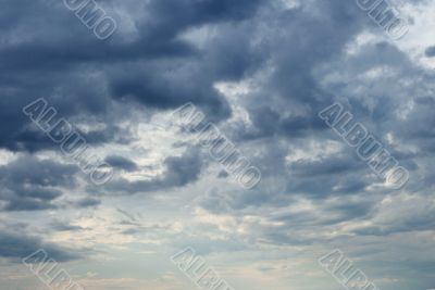 Sky with heavy dark clouds Sky with heavy dark clouds